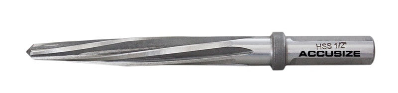 Alésoir d'alignement H.S.S., flûte spirale, tige droite de 3/8" ou 1/2" avec 3 égaux plat