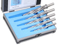 5 Pc H.S.S. Spiral Flute Super Premium Car Reamer Set, 3/8", 1/2", 9/16'', 5/8", 3/4" to Fit 3/8" or 1/2'' Shank Chuck, Aluminum Case