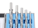 5 Pc H.S.S. Spiral Flute Super Premium Car Reamer Set, 3/8", 1/2", 9/16'', 5/8", 3/4" to Fit 3/8" or 1/2'' Shank Chuck, Aluminum Case