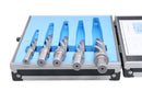5 Pc H.S.S. Spiral Flute Super Premium Car Reamer Set, 3/8", 1/2", 9/16'', 5/8", 3/4" to Fit 3/8" or 1/2'' Shank Chuck, Aluminum Case