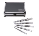 5 Pc H.S.S. Spiral Flute Super Premium Car Reamer Set, 3/8", 1/2", 9/16'', 5/8", 3/4" to Fit 3/8" or 1/2'' Shank Chuck, Aluminum Case