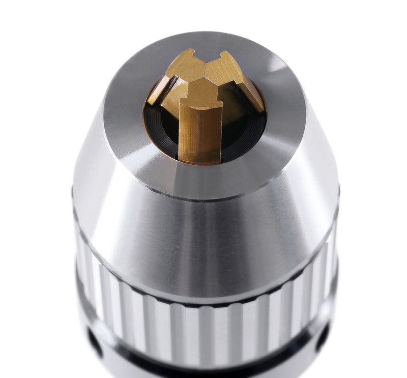 CanCNC Tooling Solutions 1/16-1/2" MT2 Precision Keyless Drill Chuck, Heavy-Duty with Integrated Shank, Titanium Jaws, 0537-1202