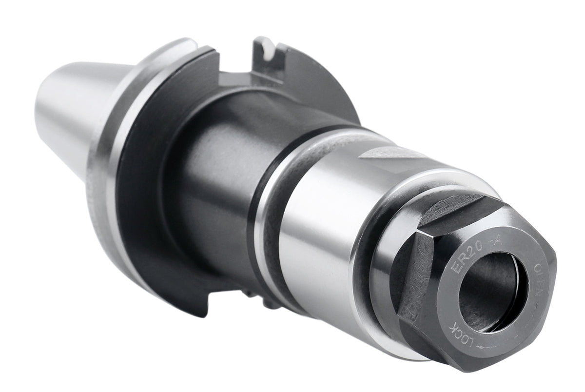 Cat40 to Er20 Premium Floating Tap Collet Chuck, 5/8'' to 11 Rear Thread, 0537-5984