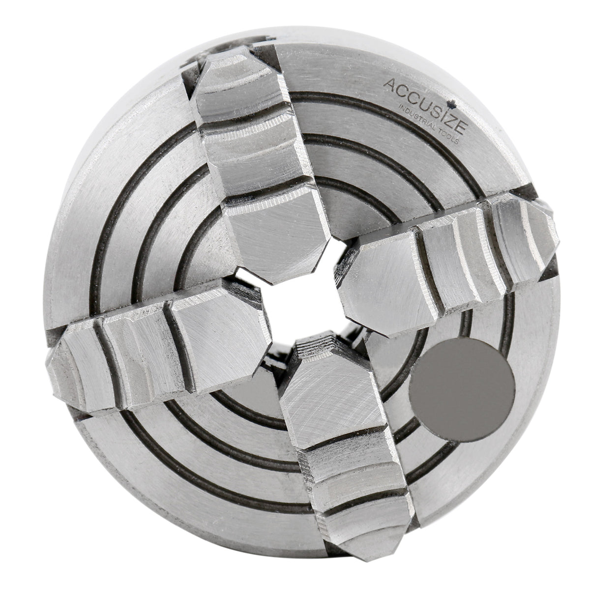 3'' 4-Jaw Independent Lathe Chucks, Plain Back, Semi-Steel Body, Including 1 Set Of Reversible Jaws, 0557-0003