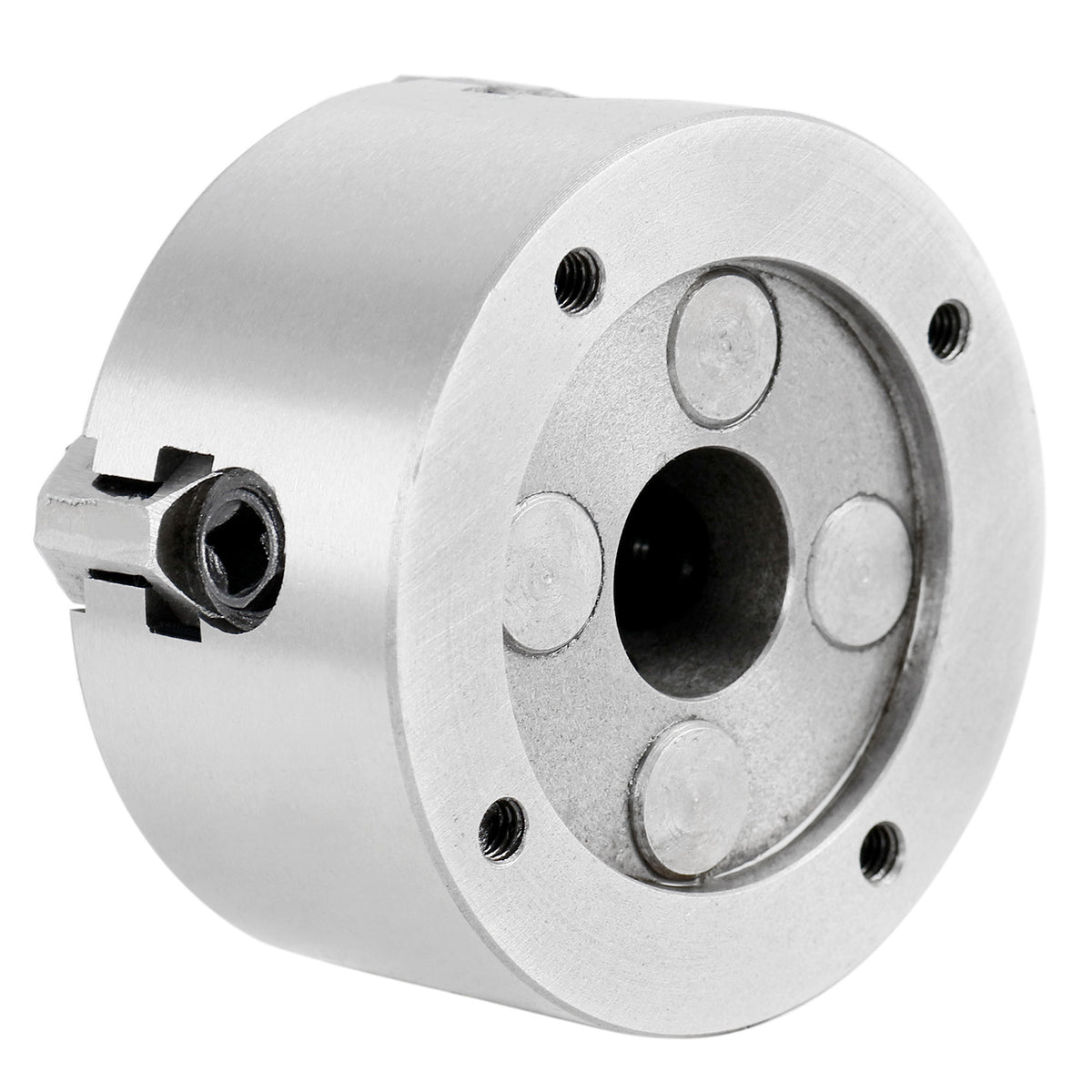 3'' 4-Jaw Independent Lathe Chucks, Plain Back, Semi-Steel Body, Including 1 Set Of Reversible Jaws, 0557-0003