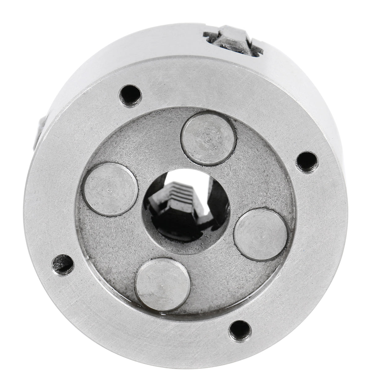 3'' 4-Jaw Independent Lathe Chucks, Plain Back, Semi-Steel Body, Including 1 Set Of Reversible Jaws, 0557-0003