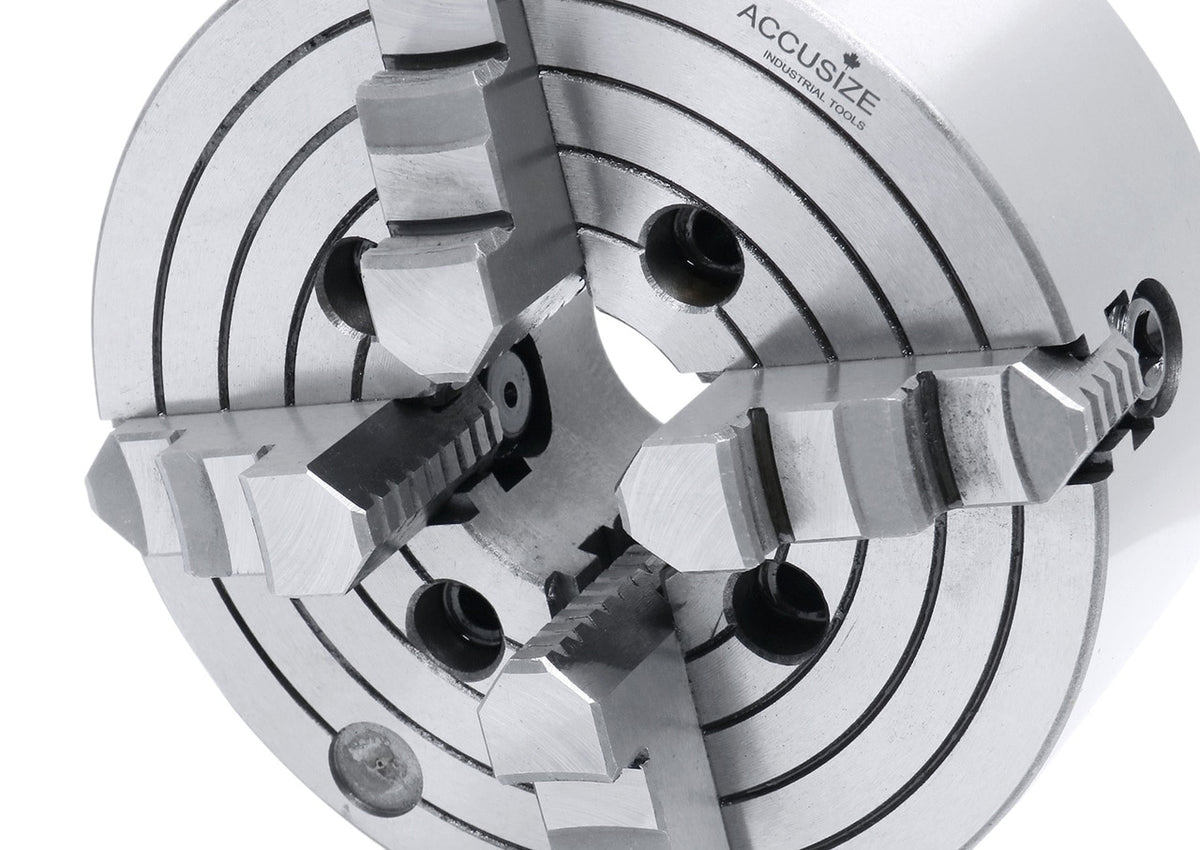 4-Jaw Independent Lathe Chucks, Plain Back