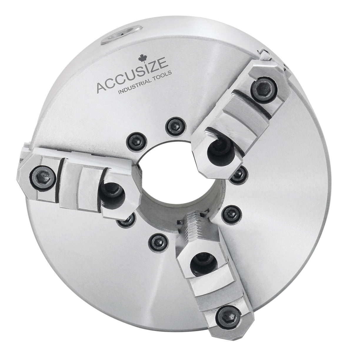 8''/200 mm 2-Piece Reversible Jaws 3-Jaw Chuck, D1-6, Direct Mount, 2.362'' Center Hole, 0559-0104