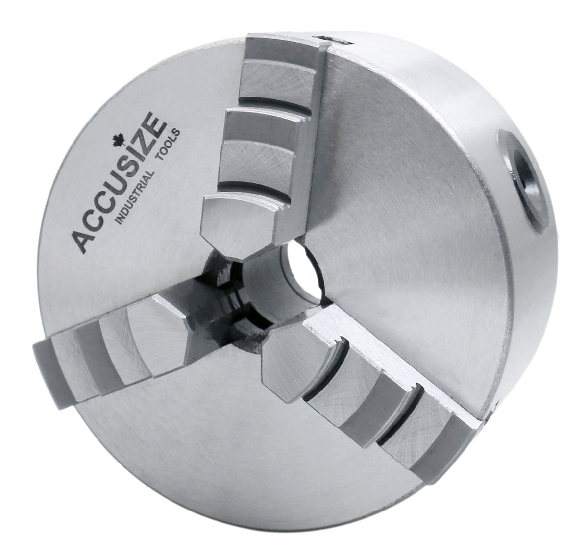 4''/100 mm 3-Jaw Chuck, Plain Back, 0.866'' Center Hole, 0559-0111
