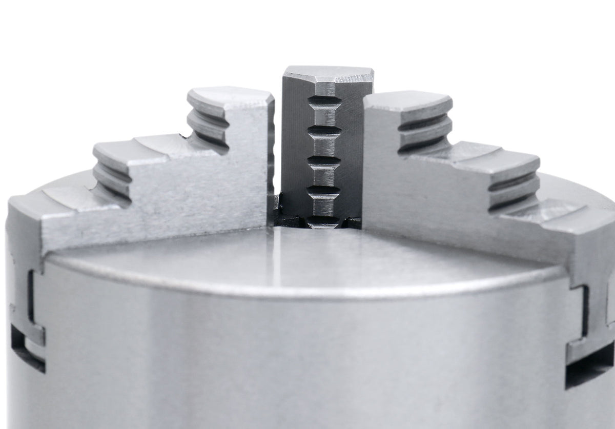 4''/100 mm 3-Jaw Chuck, Plain Back, 0.866'' Center Hole, 0559-0111