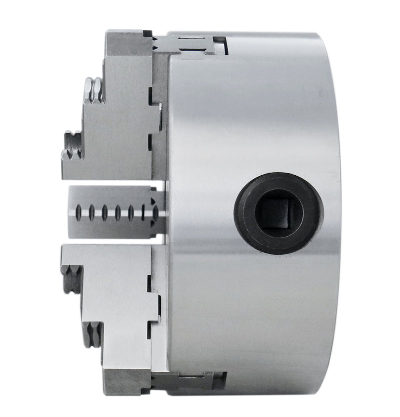 6''/160 mm 3-Jaw Chuck, Plain Back, 2 Piece Reversible Jaws, 1.575'' Center Hole, 0559-0114