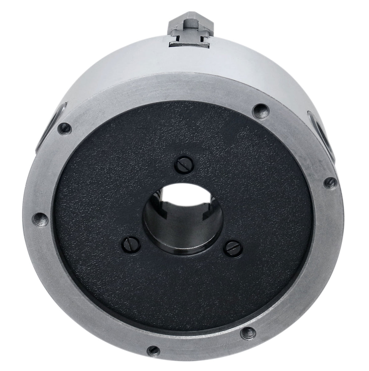 6''/160 mm 3-Jaw Chuck, Plain Back, 2 Piece Reversible Jaws, 1.575'' Center Hole, 0559-0114