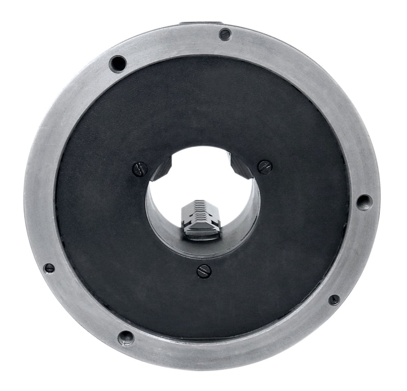 10''/250 mm 3-Jaw Chuck, Plain Back, 2 Piece Reversible Jaws, 3.150'' Center Hole, 0559-0116