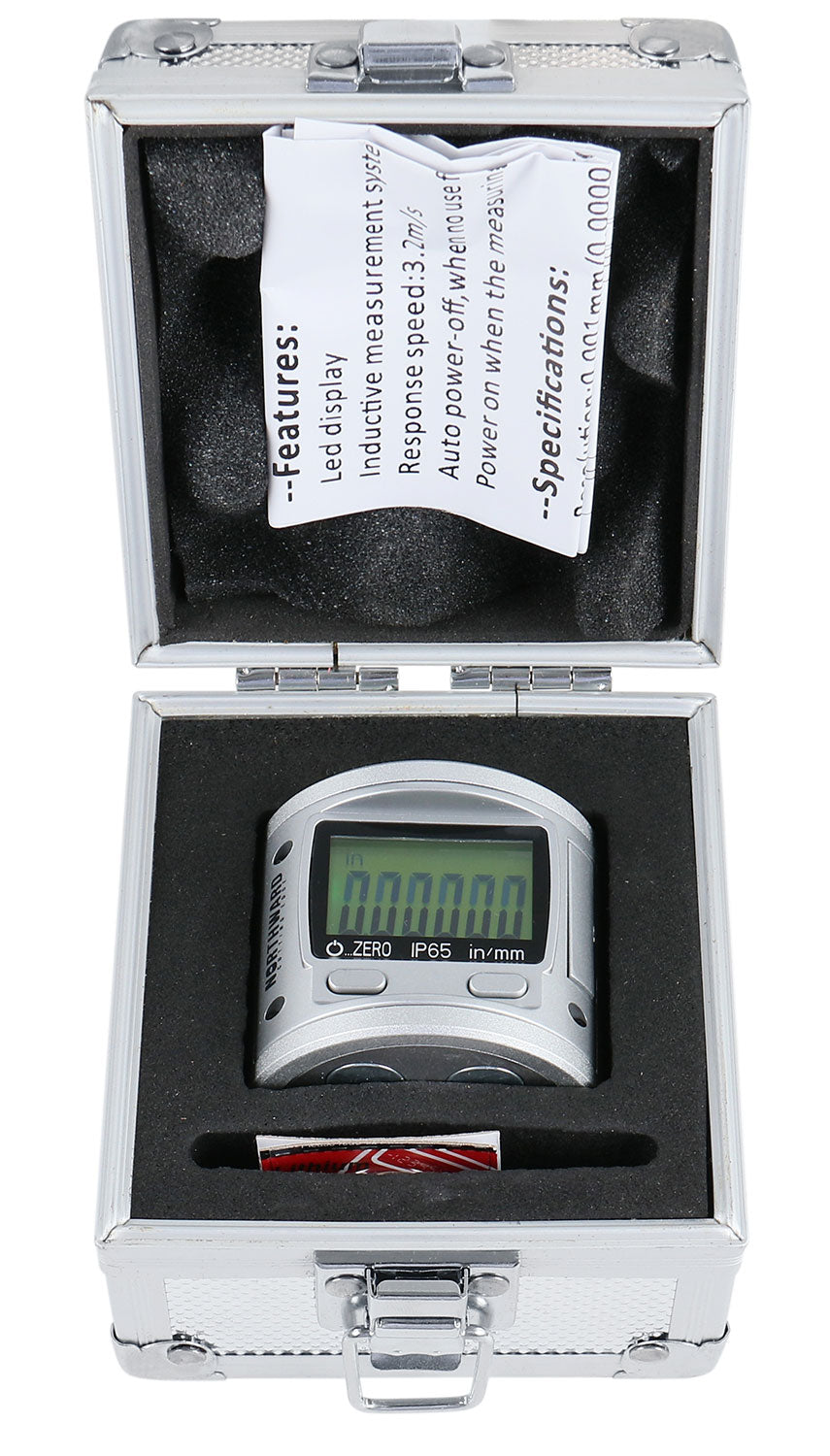 IP65 Electronic Digital Magnetic Height Presetter, 2" x 0.00005", in/mm, 0805-4016