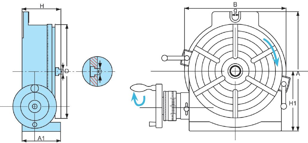 Vertex HV-10 Horizontal/Vertical Rotary Table, 1001-003