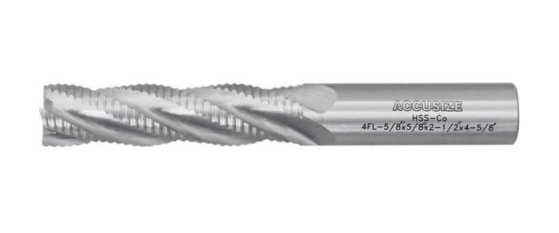 M42-8% Cobalt Roughing End Mills, Standard Tooth