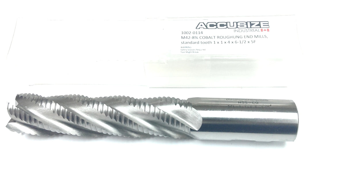 Fraises d'extrémité d'ébauche M42 -8% Cobalt, Dent standard