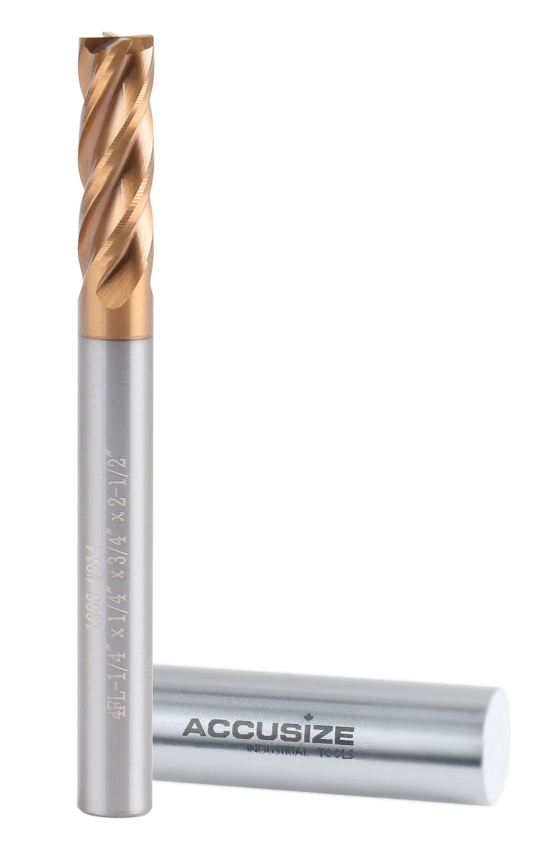Artec 3/16" 4-Flute Solid Carbide End Mill – TiAlN Coated, 5/8" Cut, 2" OAL, CNC Bit
