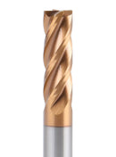 1/4'' 4 Flute, 1/4 by 1/4 by 3/4 by 2'' Tialn Coating Micrograin Solid Carbide End Mill, 1006-0014