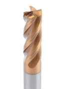 1/4'' 4 Flute, 1/4 by 1/4 by 3/4 by 2'' Tialn Coating Micrograin Solid Carbide End Mill, 1006-0014