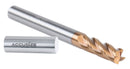1/4'' 4 Flute, 1/4 by 1/4 by 3/4 by 2'' Tialn Coating Micrograin Solid Carbide End Mill, 1006-0014
