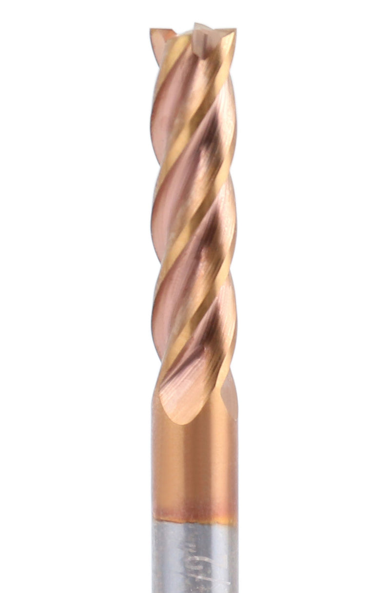 1/8'' 4 Flute, 1/8 by 1/8 by 1/2 by 1-1/2'' Tialn Coating Micrograin Solid Carbide End Mill, 1006-0018