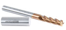 1/8'' 4 Flute, 1/8 by 1/8 by 1/2 by 1-1/2'' Tialn Coating Micrograin Solid Carbide End Mill, 1006-0018