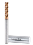 3/16'' 4 Flute, 3/16 by 3/16 by 5/8 by 2'' Tialn Coating Micrograin Solid Carbide End Mill, 1006-0316