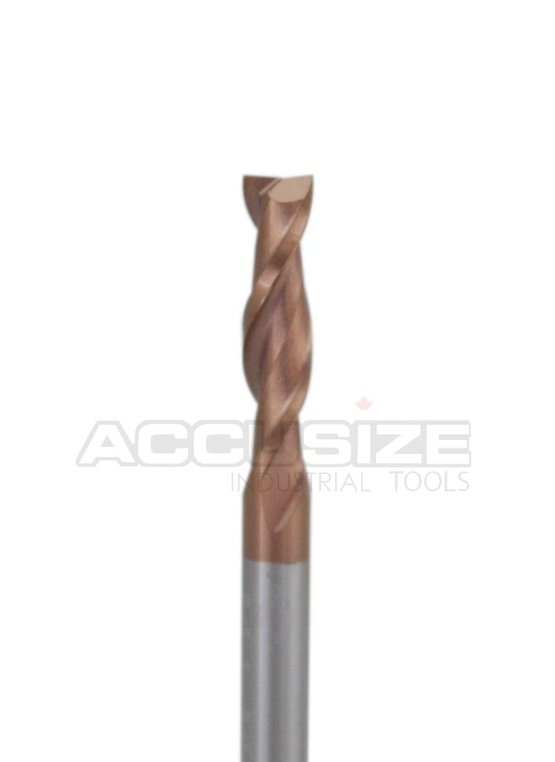 Solid Carbide End Mills, 2-Flute and 4-Flute