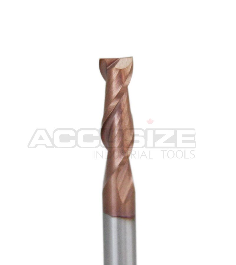 Solid Carbide End Mills, 2-Flute and 4-Flute