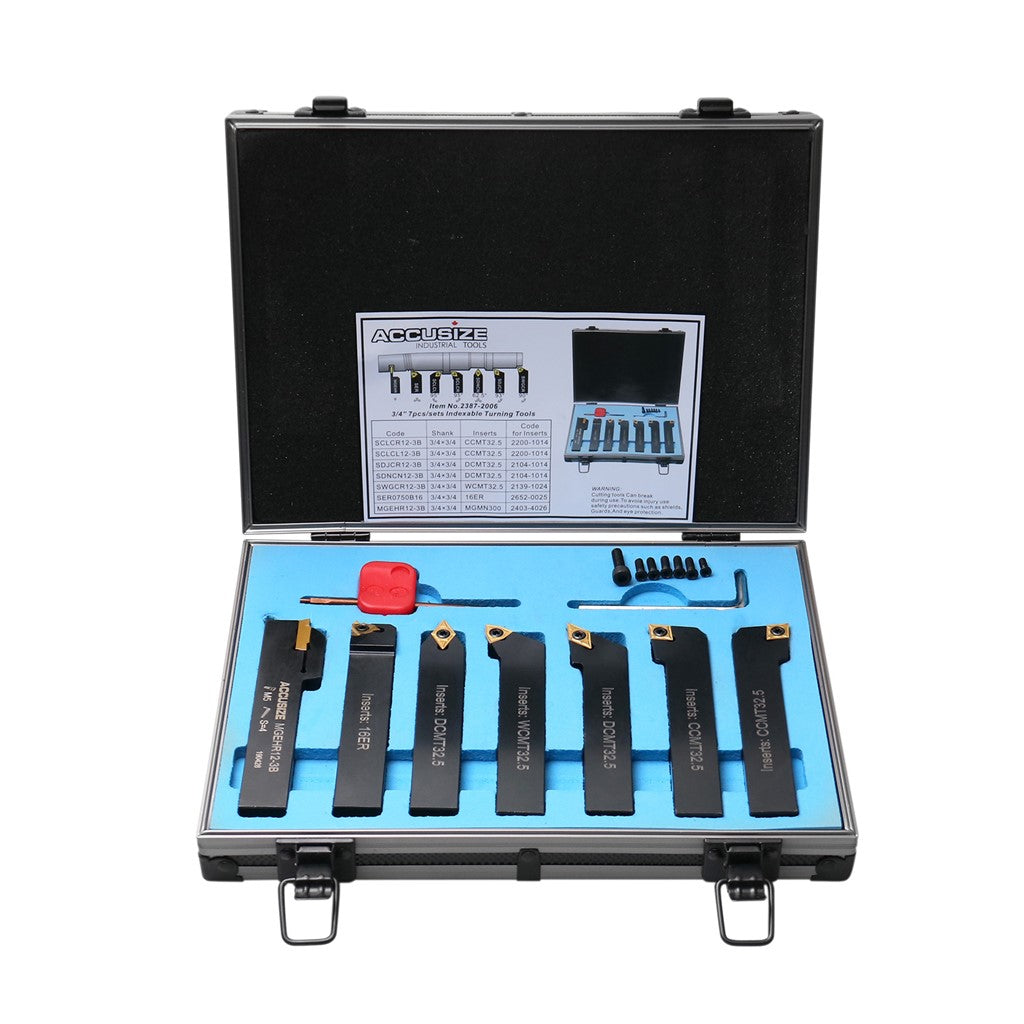 7 Pc/Set, Indexable Carbide Turning Tools