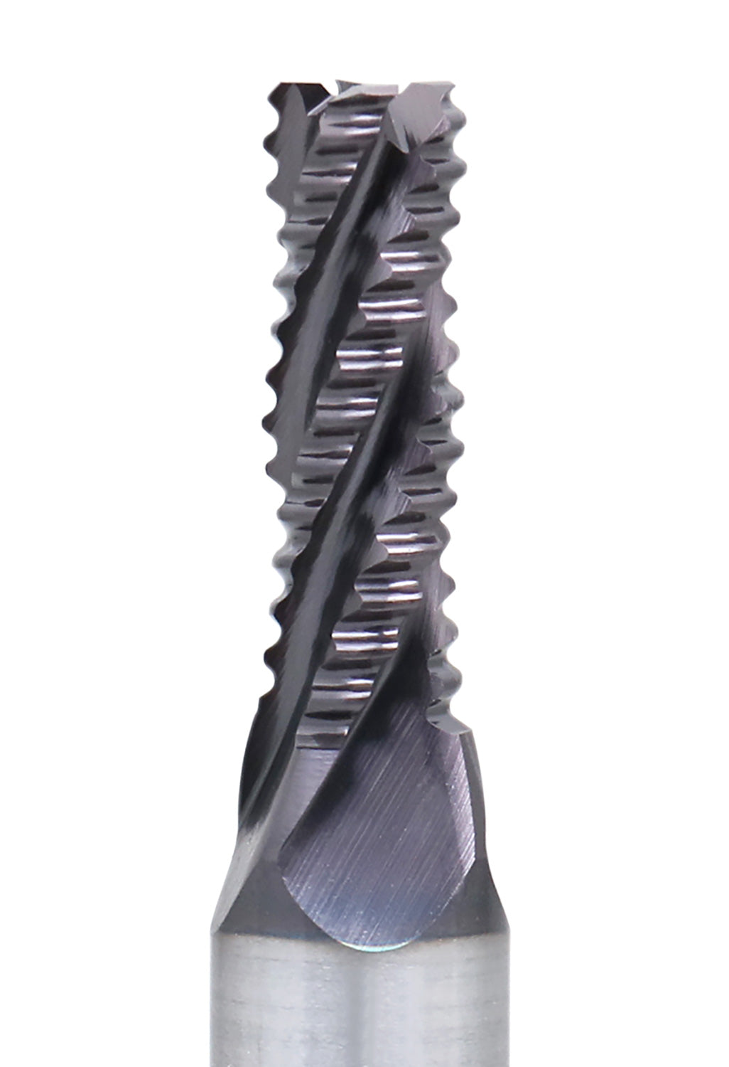 Standard Tooth M42 8% Cobalt Tialn Roughing End Mill, 1/4'' by 3/8'' by 3/4'' Flt Length, 1102-0014