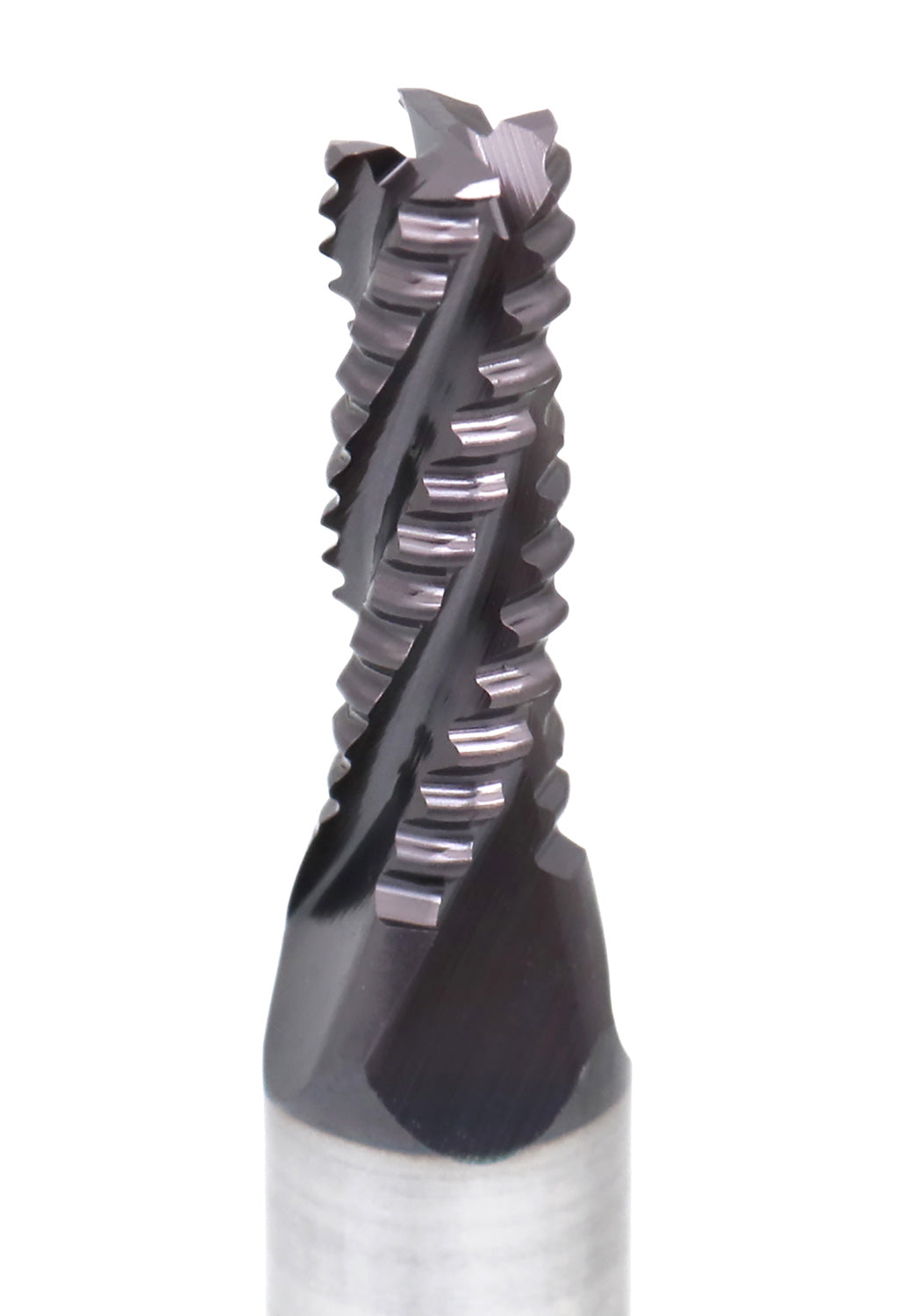 Standard Tooth M42 8% Cobalt Tialn Roughing End Mill, 1/4'' by 3/8'' by 3/4'' Flt Length, 1102-0014