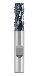 Standard Tooth M42 8% Cobalt Tialn Roughing End Mill, 3/8'' by 3/8'' by 3/4'' Flt Length, 1102-0038
