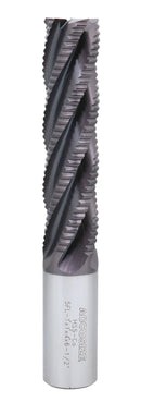 Standard Tooth M42 8% Cobalt Tialn Roughing End Mill, 1'' by 1'' by 4'' Flt Length, 1102-0114