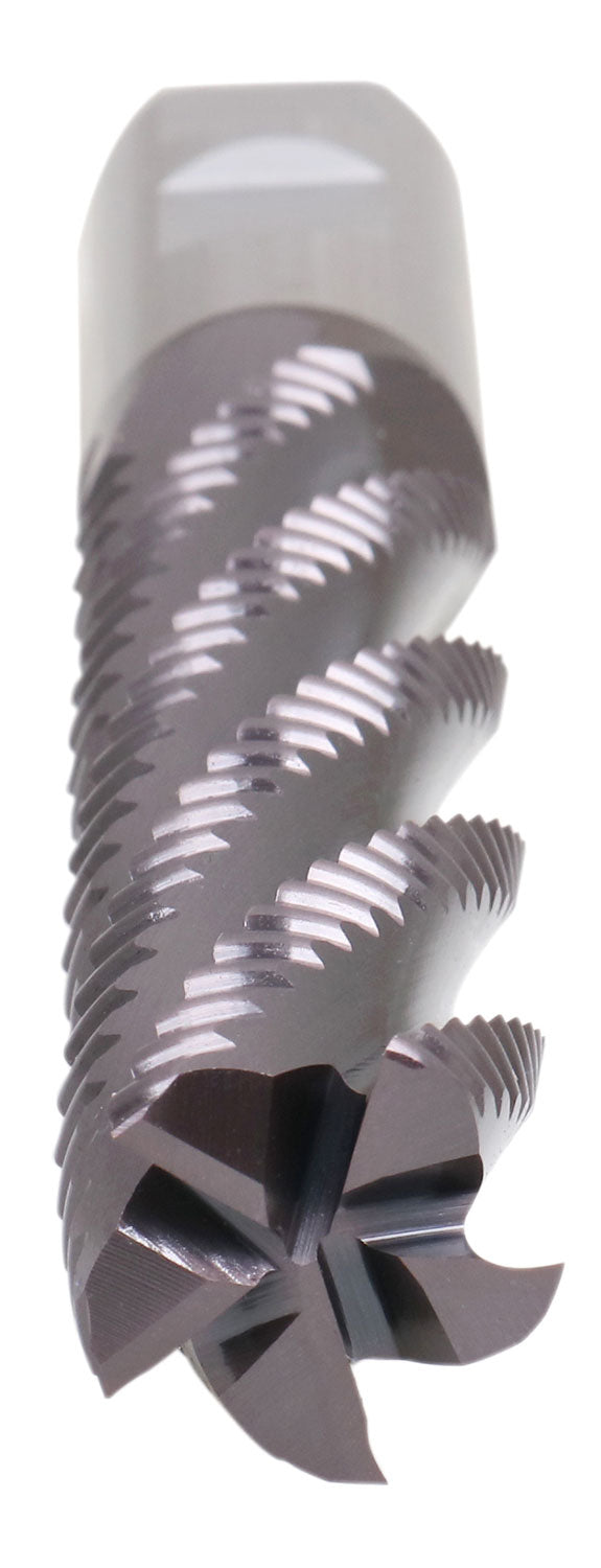 Standard Tooth M42 8% Cobalt Tialn Roughing End Mill, 1'' by 1'' by 4'' Flt Length, 1102-0114