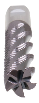 Standard Tooth M42 8% Cobalt Tialn Roughing End Mill, 1'' by 1'' by 4'' Flt Length, 1102-0114