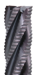 Standard Tooth M42 8% Cobalt Tialn Roughing End Mill, 1'' by 1'' by 4'' Flt Length, 1102-0114