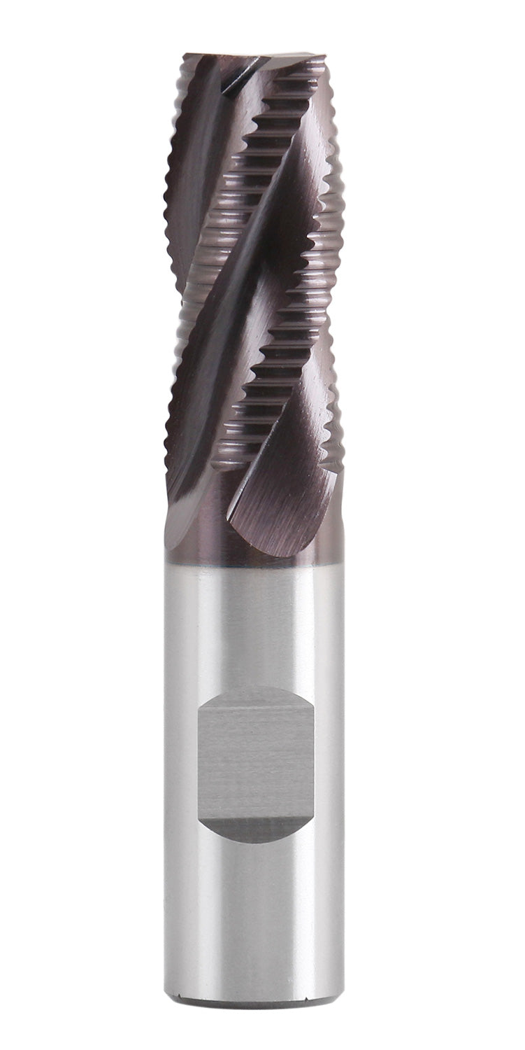 Standard Tooth, TiAlN Coated, M42-8% Cobalt Roughing End Mills