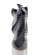 3/8'' Fine Tooth M42 8% Cobalt Tialn Roughing End Mill, 3/8'' Shk Dia, 3/4'' Flute Length, 2-1/2'' Oal, 4 Flute, 1104-0038