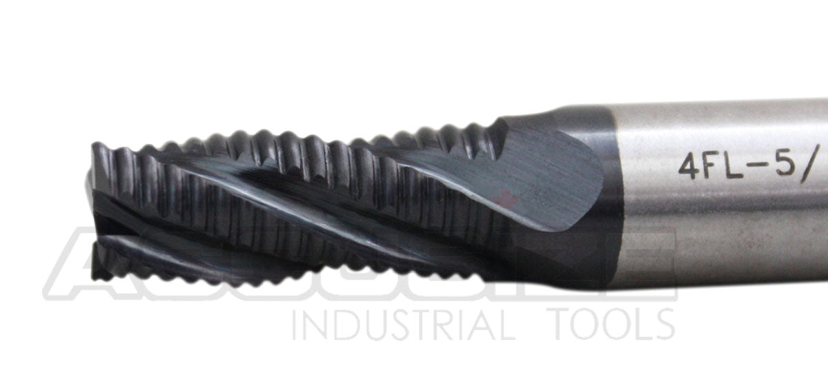 Standard Tooth, TiAlN Coated, M42-8% Cobalt Roughing End Mills