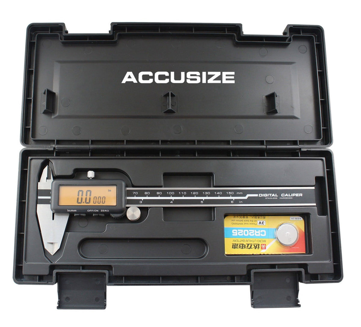 Full Screen Yellow LCD Electronic Digital Caliper, Metric/Inch
