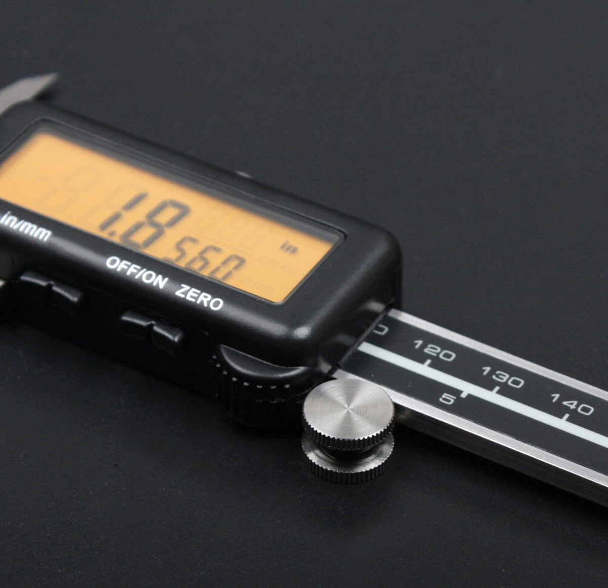 Full Screen Yellow LCD Electronic Digital Caliper, Metric/Inch