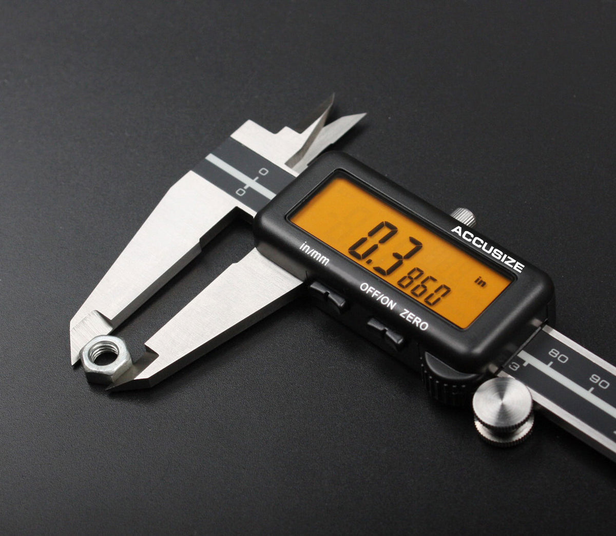 Full Screen Yellow LCD Electronic Digital Caliper, Metric/Inch