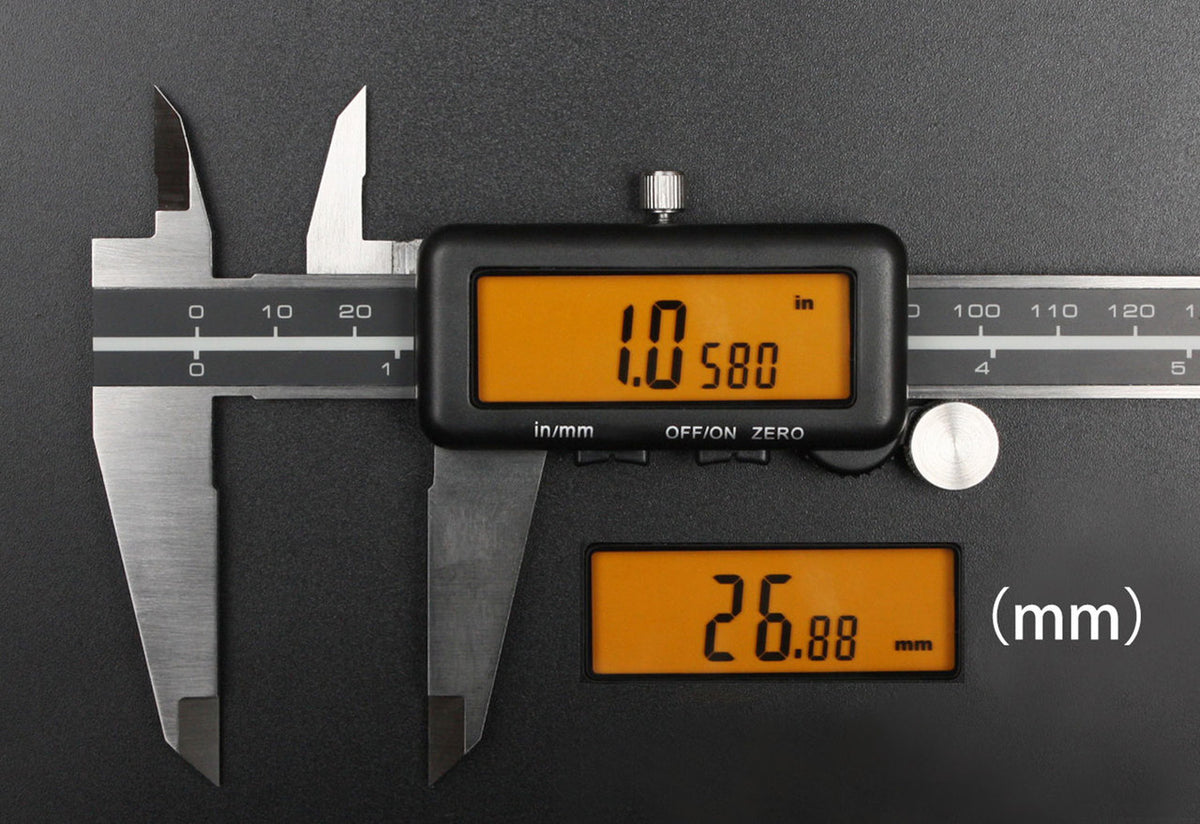 Full Screen Yellow LCD Electronic Digital Caliper, Metric/Inch