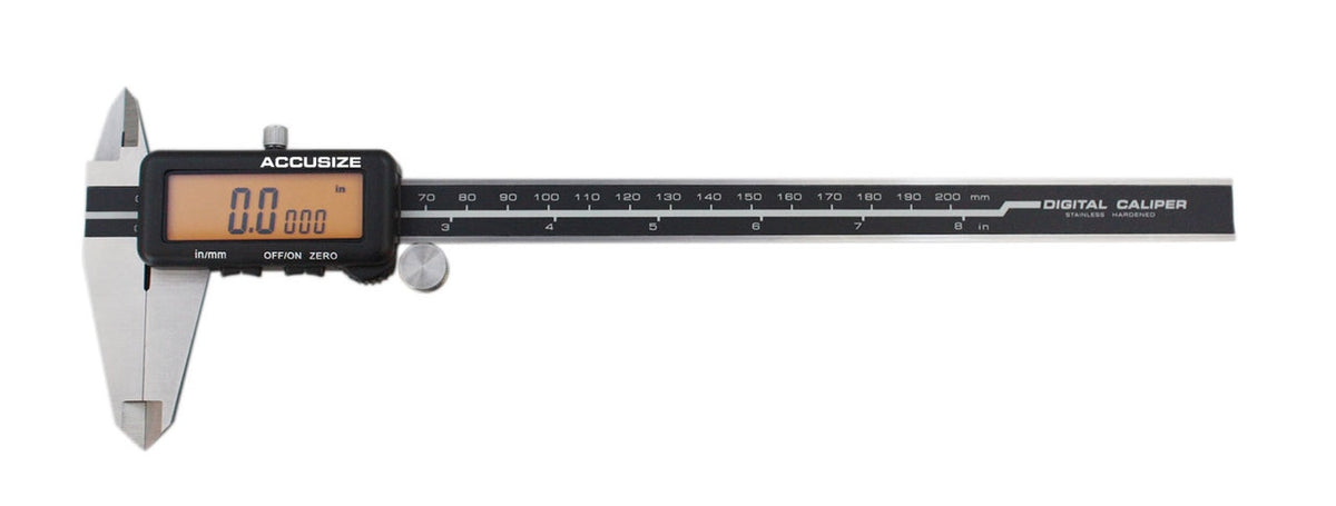 Full Screen Yellow LCD Electronic Digital Caliper, Metric/Inch