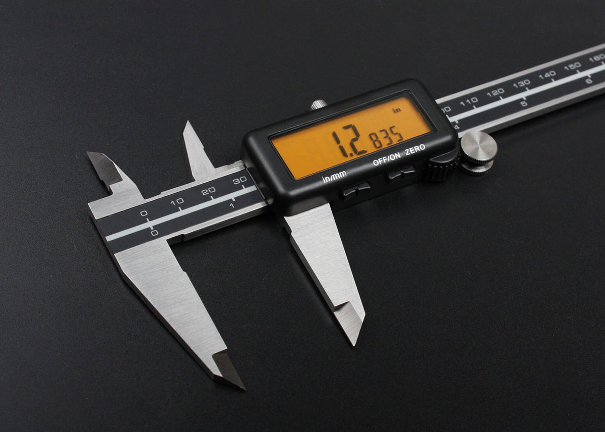 Full Screen Yellow LCD Electronic Digital Caliper, Metric/Inch