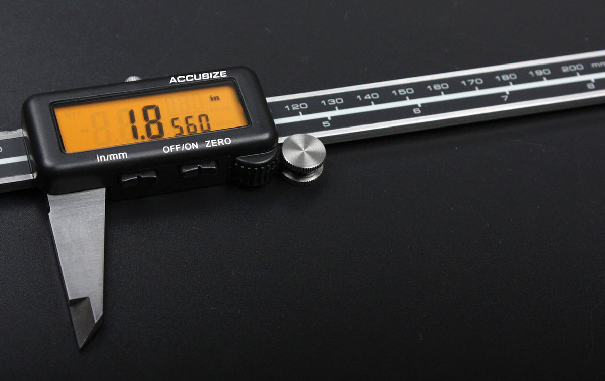 Full Screen Yellow LCD Electronic Digital Caliper, Metric/Inch