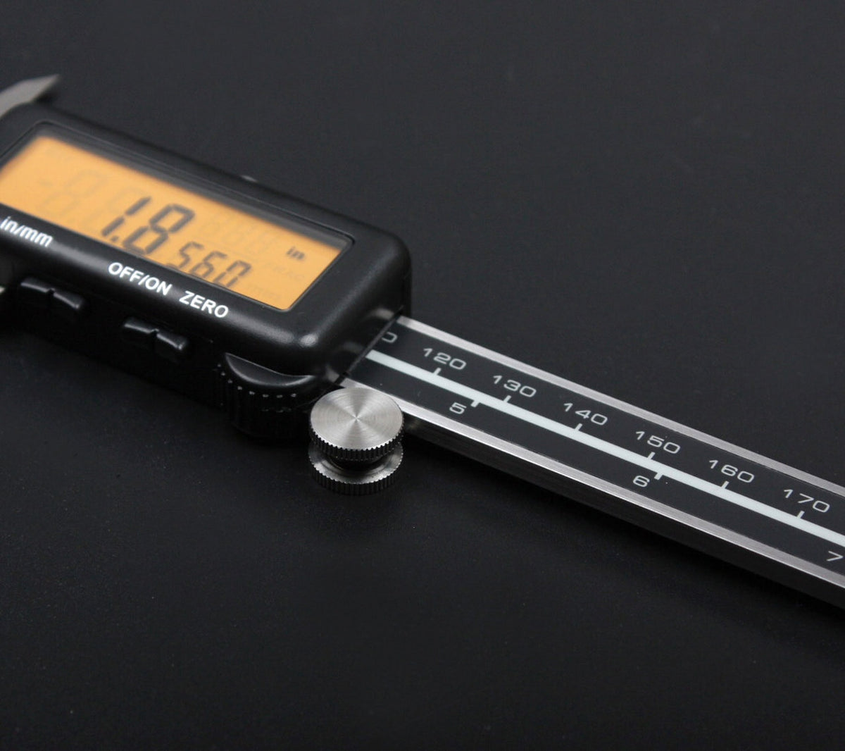 Full Screen Yellow LCD Electronic Digital Caliper, Metric/Inch