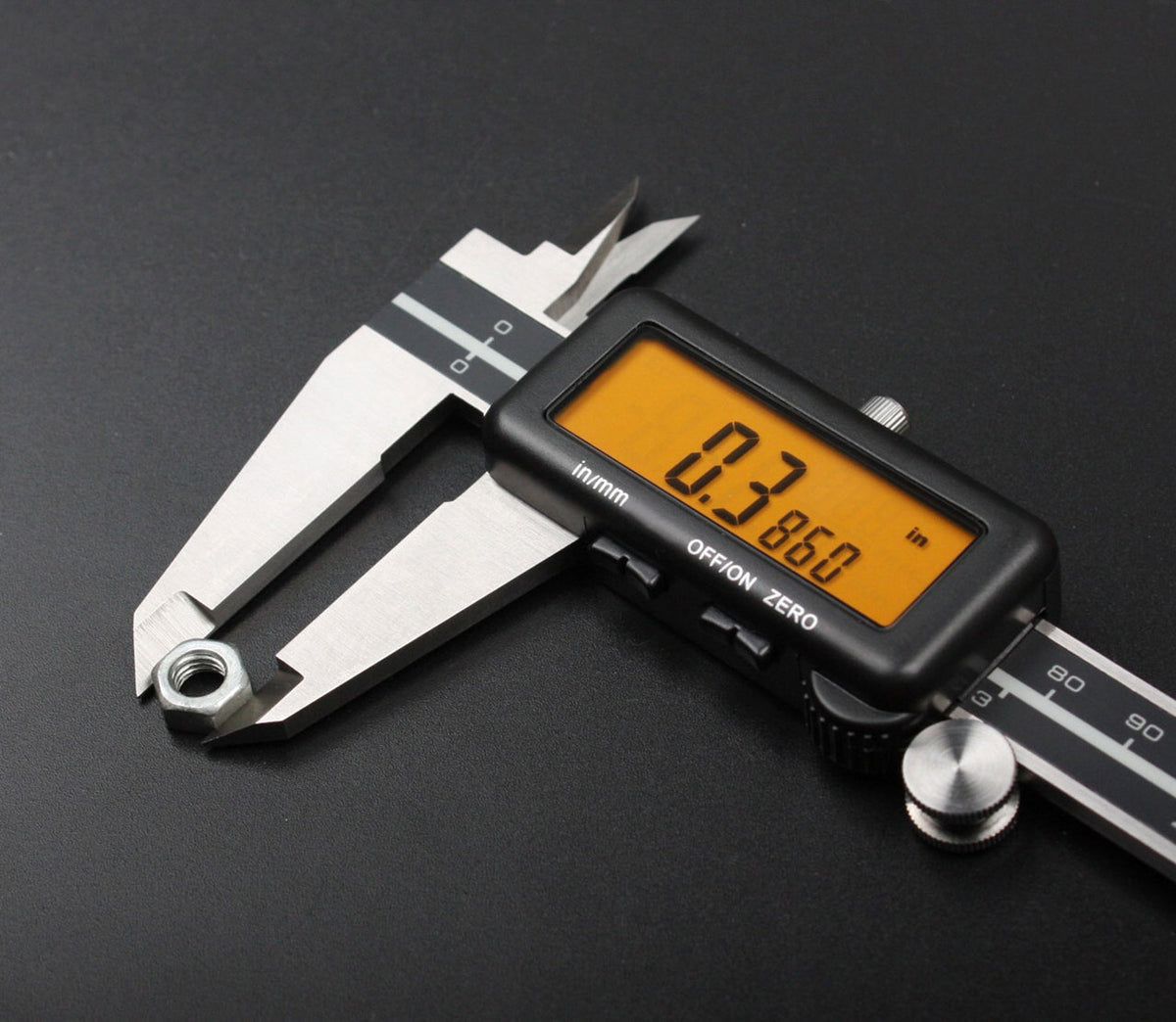 Full Screen Yellow LCD Electronic Digital Caliper, Metric/Inch